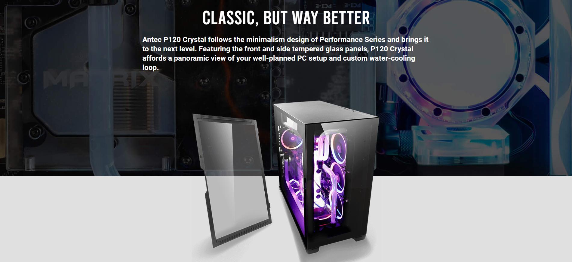 Case Antec P120 Crystal (Mid Tower / Màu Đen) giới thiệu 2